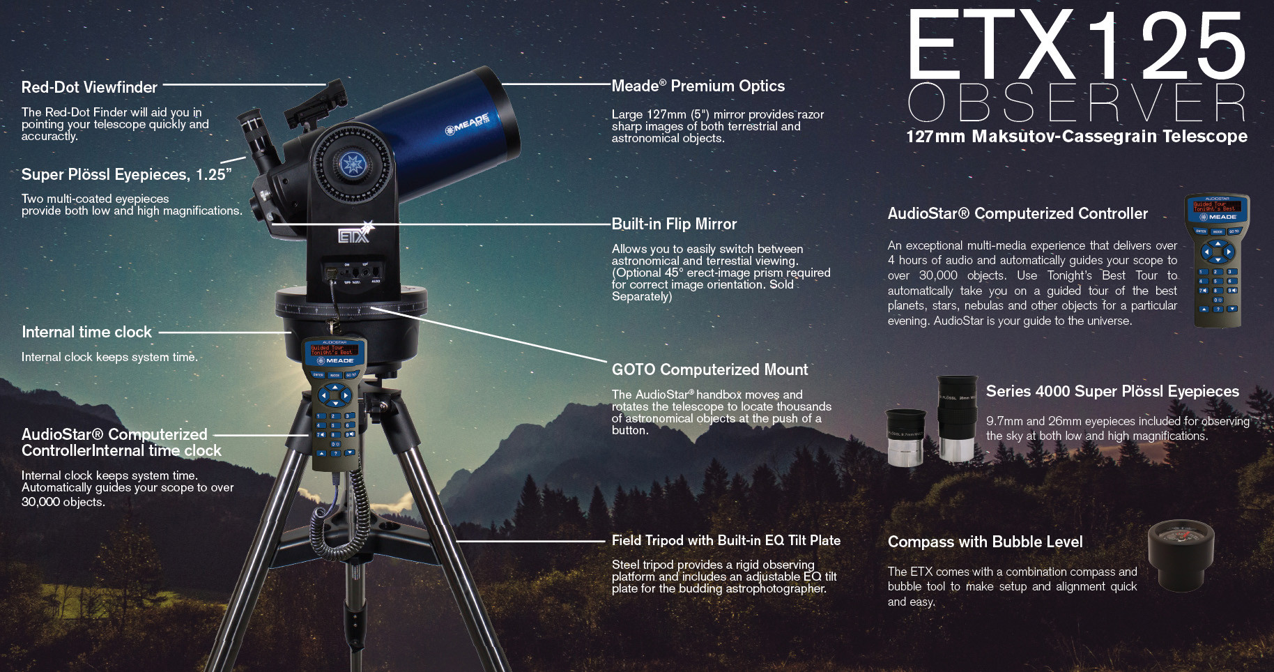 Meade ETX125 Observer (ETX-125) telescope @ Meade Instruments UK
