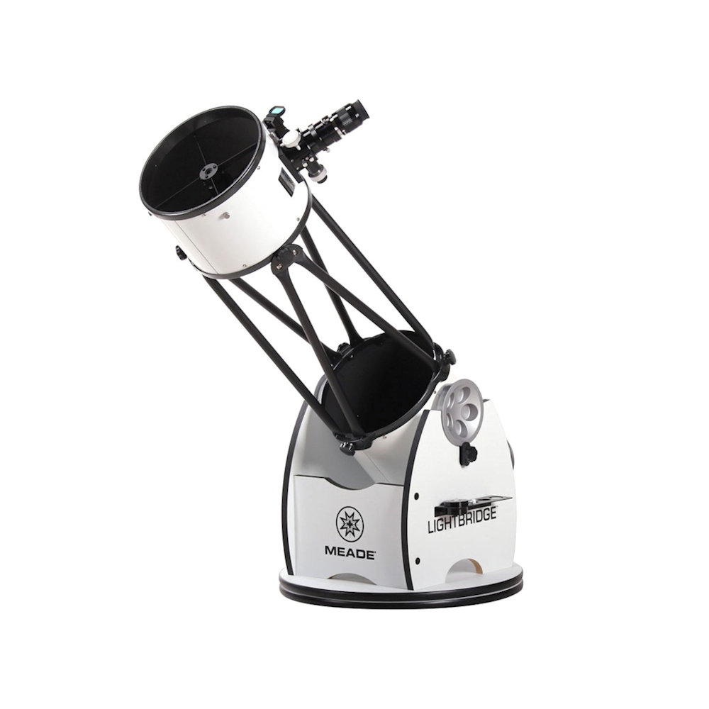 Meade LightBridge 12-inch Dobsonian telescope @ Meade Instruments UK Meade Instruments Lightbridge 12-inch Truss Tube Dobsonian Telescope